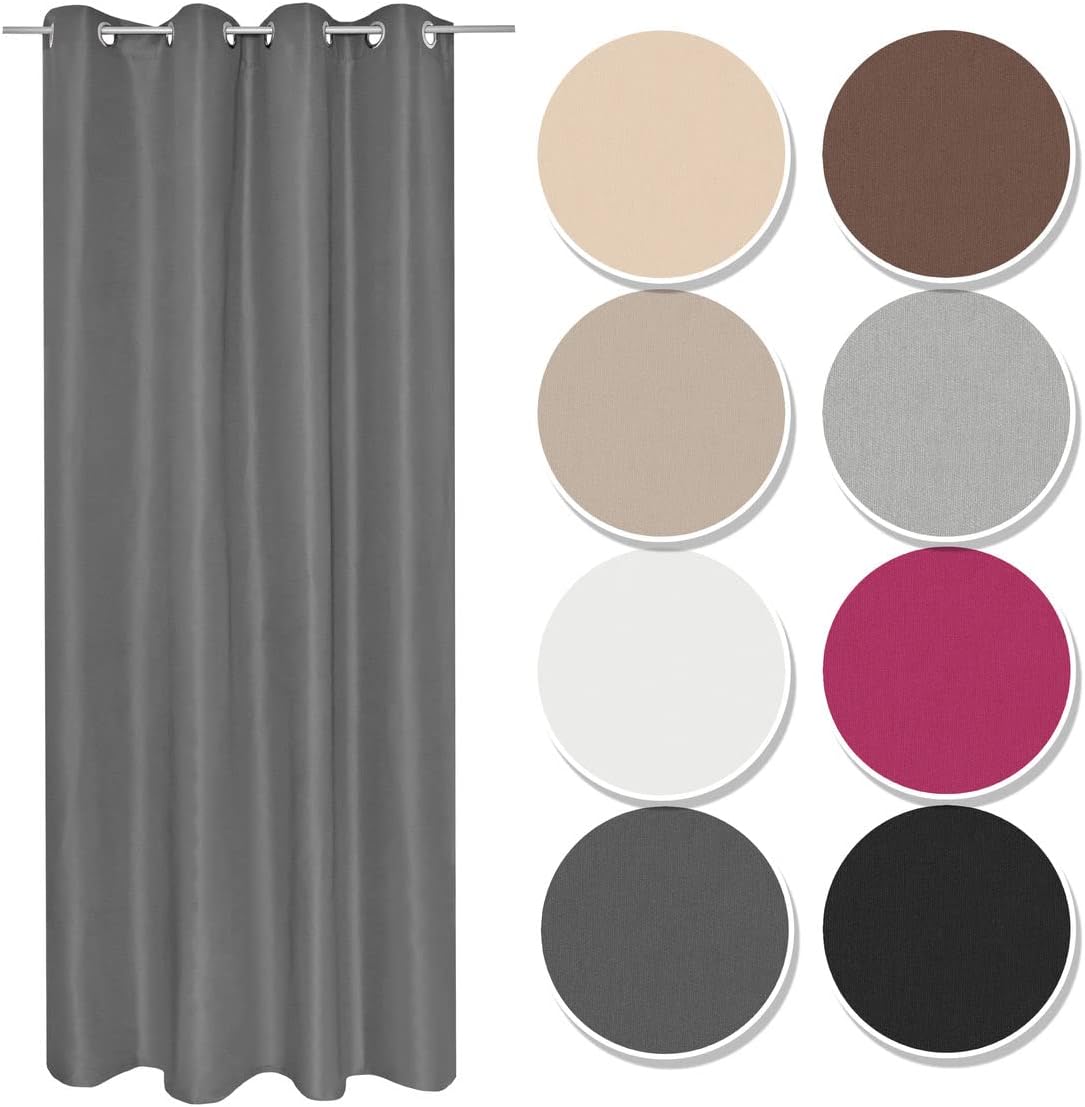 Blickdichter Ösenvorhang aus Polyester – Pflegeleicht, modern & vielseitig einsetzbar