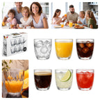 Premium Trinkgläser Set, 270 ml Elegante Wassergläser und Saftgläser, Ästhetische Drinking Glasses, Spülmaschinenfest, Ideal für Wasser und Saft