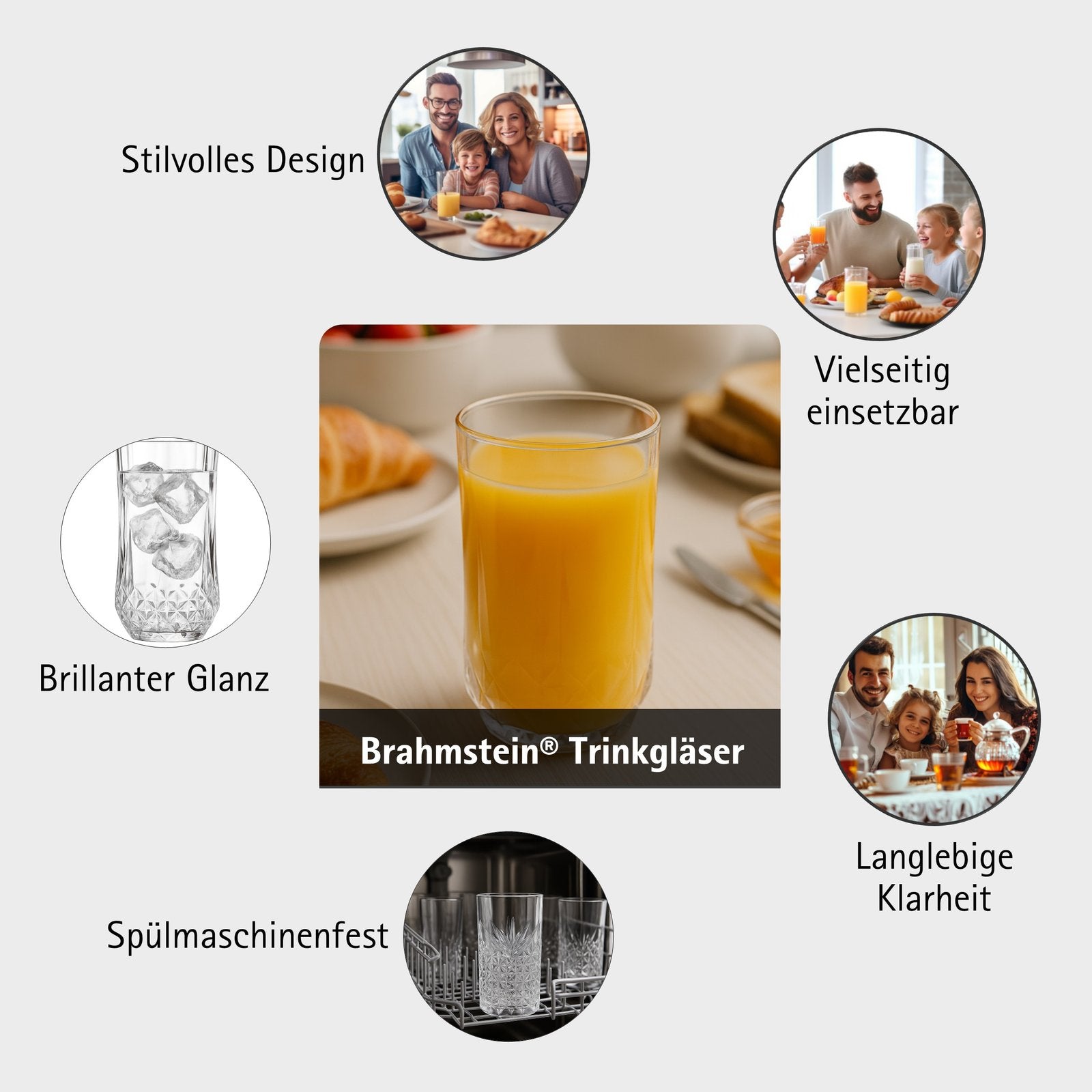 Trinkgläser Set – Wassergläser im Ananas Design – 310 ml Kristalloptik Gläser für Wasser, Saft, Longdrinks & Cocktails – Spülmaschinengeeignet & robust