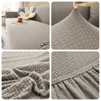 Jacquard Sofaüberwurf Stretch – Elastischer Sofabezug 1–5 Sitzer | Waschbar & Rutschfest