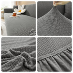 Jacquard Sofaüberwurf Stretch – Elastischer Sofabezug 1–5 Sitzer | Waschbar & Rutschfest