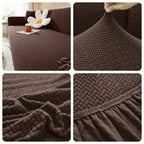 Jacquard Sofaüberwurf Stretch – Elastischer Sofabezug 1–5 Sitzer | Waschbar & Rutschfest