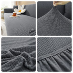 Jacquard Sofaüberwurf Stretch – Elastischer Sofabezug 1–5 Sitzer | Waschbar & Rutschfest