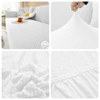 Jacquard Sofaüberwurf Stretch – Elastischer Sofabezug 1–5 Sitzer | Waschbar & Rutschfest