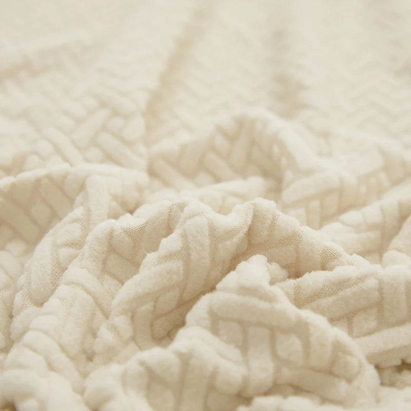 Jacquard Sofaüberwurf Stretch – Elastischer Sofabezug 1–5 Sitzer | Waschbar & Rutschfest