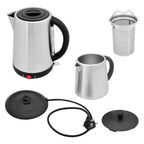 Teekocher Elektrischer Teebereiter 2-Stöckig Warmhaltefunktion Caymatik Wasserkocher mit Sieb 2200 Watt 2,7 Liter