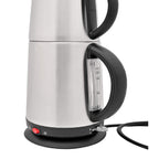 Teekocher Elektrischer Teebereiter 2-Stöckig Warmhaltefunktion Caymatik Wasserkocher mit Sieb 2200 Watt 2,7 Liter
