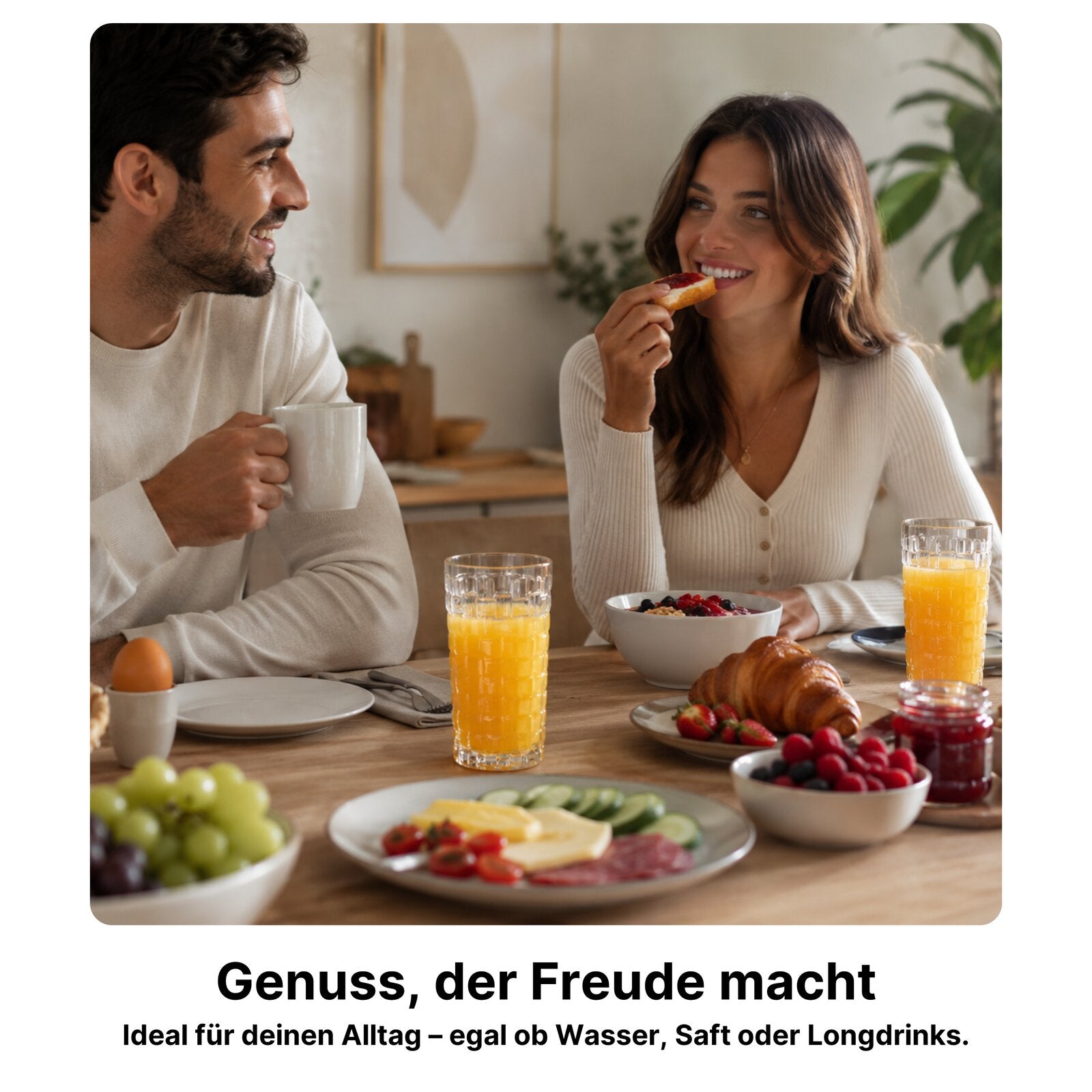 Trinkgläser Set, 330 ml Elegante Wassergläser und Saftgläser, Ästhetische Drinking Glasses, Spülmaschinenfest Flechtmuster