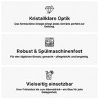 Trinkgläser Set, 330 ml Elegante Wassergläser und Saftgläser, Ästhetische Drinking Glasses, Spülmaschinenfest Flechtmuster
