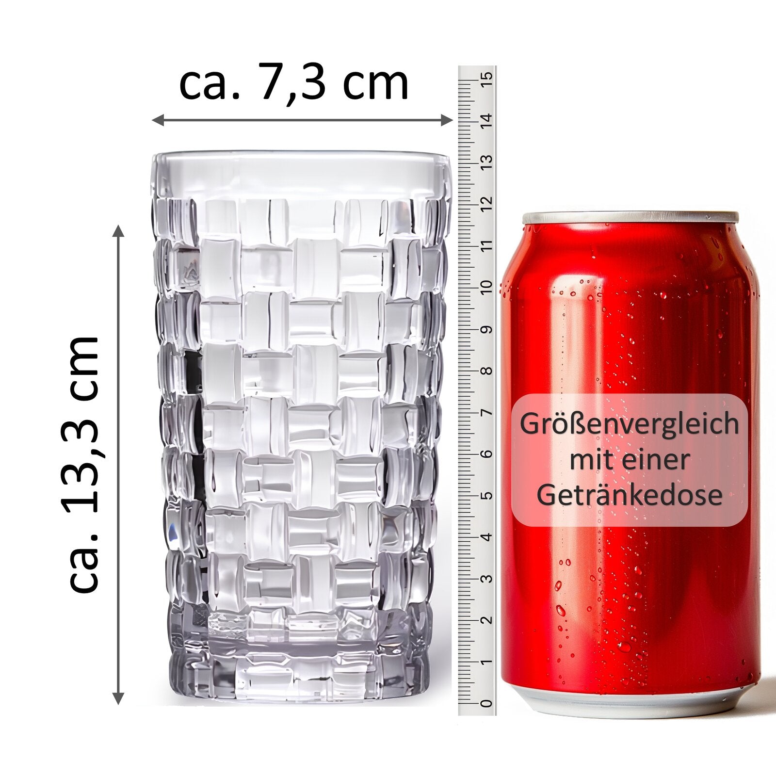 Trinkgläser Set, 330 ml Elegante Wassergläser und Saftgläser, Ästhetische Drinking Glasses, Spülmaschinenfest Flechtmuster