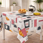 Wachstuch Tischdecke abwaschbar – pflegeleicht & wasserdicht – PVC mit Vliesrücken - Frühstück hell