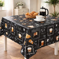 Wachstuch Tischdecke abwaschbar – pflegeleicht & wasserdicht – PVC mit Vliesrücken - Kaffee Kuchen schwarz
