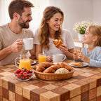 Wachstuch Tischdecke abwaschbar – pflegeleicht & wasserdicht – PVC mit Vliesrücken - Rattan braun
