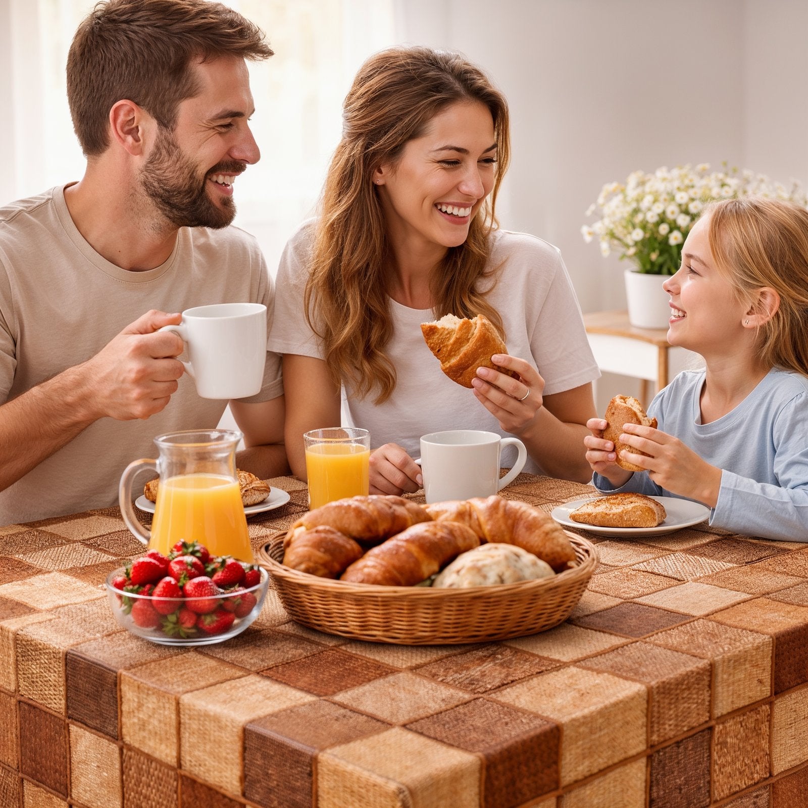 Wachstuch Tischdecke abwaschbar – pflegeleicht & wasserdicht – PVC mit Vliesrücken - Rattan braun
