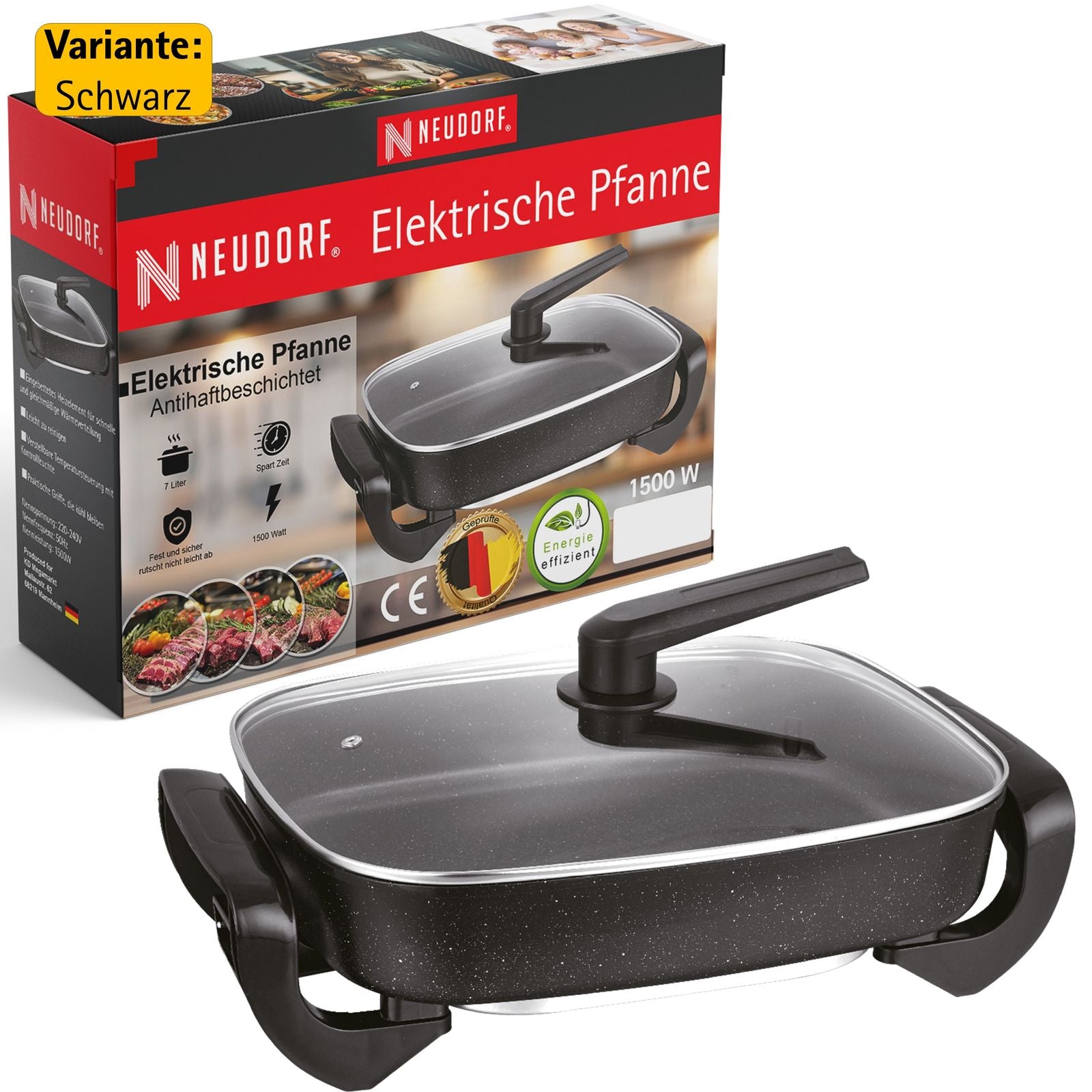 Partypfanne elektrisch Multifunktionspfanne Elektropfanne Elektrischepfanne Warmhalter Warmhalte PfanneXXL Elektrische Multipfanne