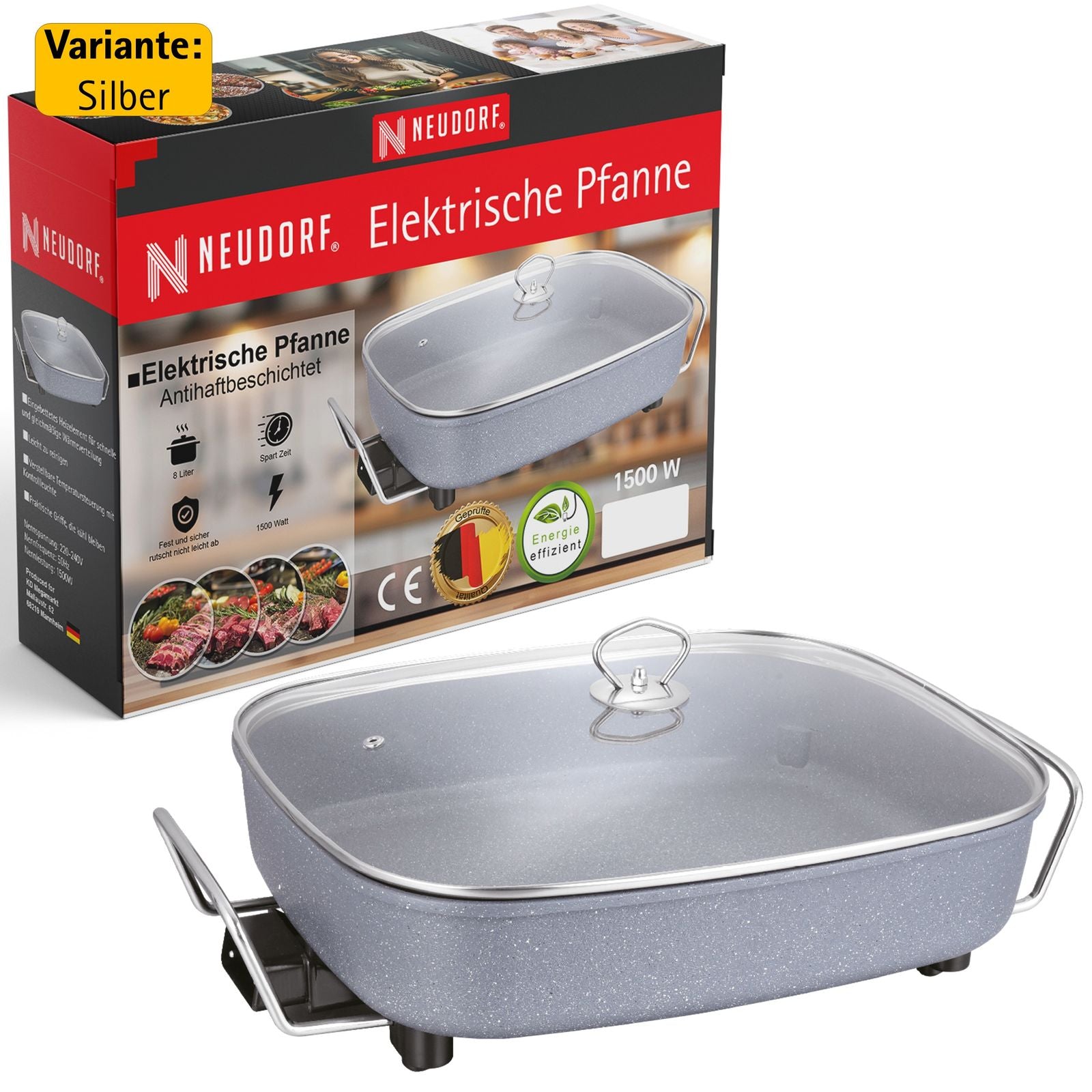 Partypfanne elektrisch Multifunktionspfanne Elektropfanne Elektrischepfanne Warmhalter Warmhalte PfanneXXL Elektrische Multipfanne