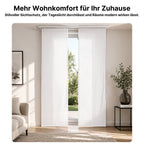 Schiebevorhang blickdicht 2er-Set mit Klettband – Moderner Flächenvorhang waschbar & pflegeleicht