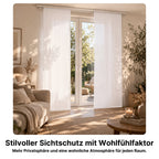 Schiebevorhang blickdicht 2er-Set mit Klettband – Moderner Flächenvorhang waschbar & pflegeleicht