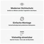 Schiebevorhang blickdicht 2er-Set mit Klettband – Moderner Flächenvorhang waschbar & pflegeleicht