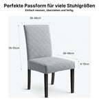 Stuhlhusse Stretch Esszimmerstuhl Bezug elastisch waschbar Jacquard Stuhlbezug universell passgenau