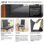 Stuhlhusse Universal Stretch Stuhlbezug Stuhlüberzug elastisch Spannbezug für Esszimmerstühle und Schwingstühle
