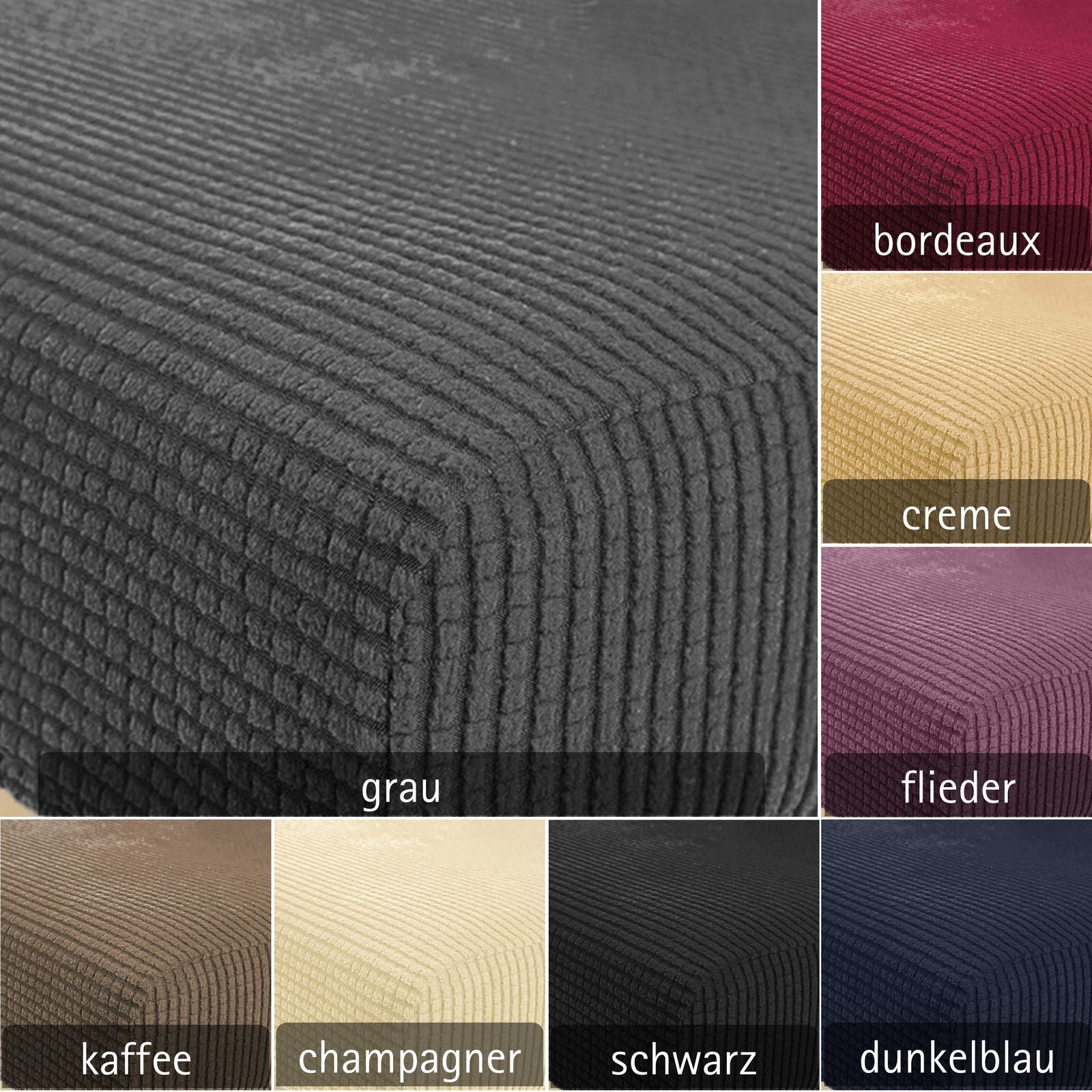 Stuhlhusse Universal Stretch Stuhlbezug Stuhlüberzug elastisch Spannbezug für Esszimmerstühle und Schwingstühle