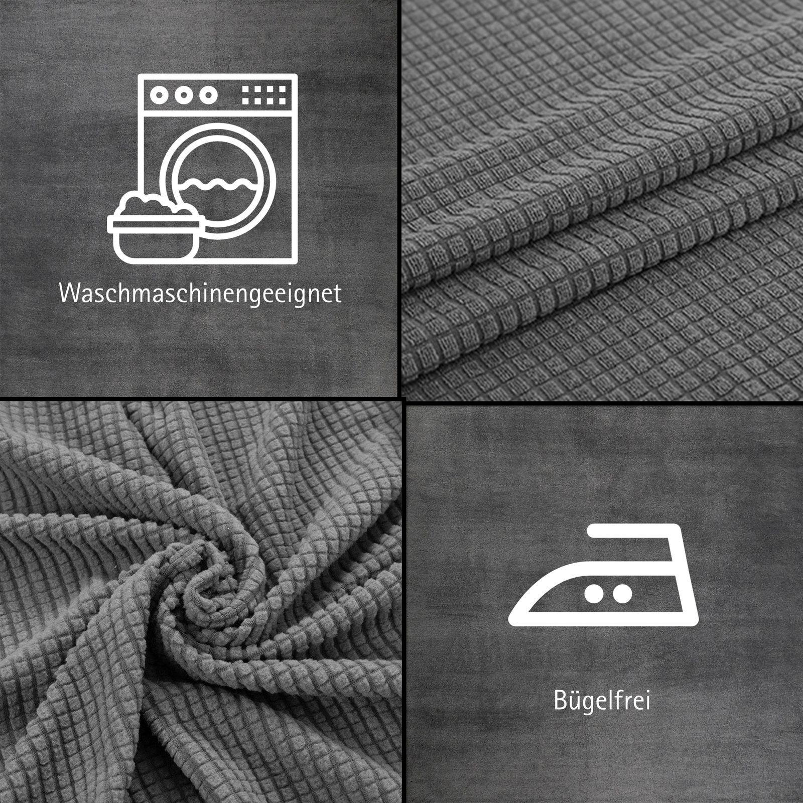 Stuhlhusse Universal Stretch Stuhlbezug Stuhlüberzug elastisch Spannbezug für Esszimmerstühle und Schwingstühle