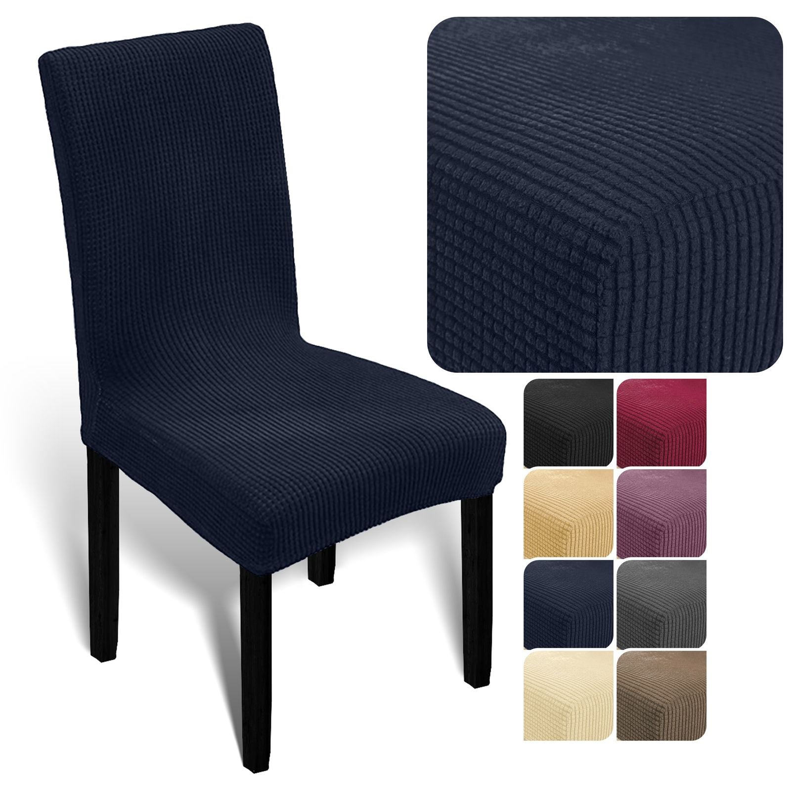 Stuhlhusse Universal Stretch Stuhlbezug Stuhlüberzug elastisch Spannbezug für Esszimmerstühle und Schwingstühle