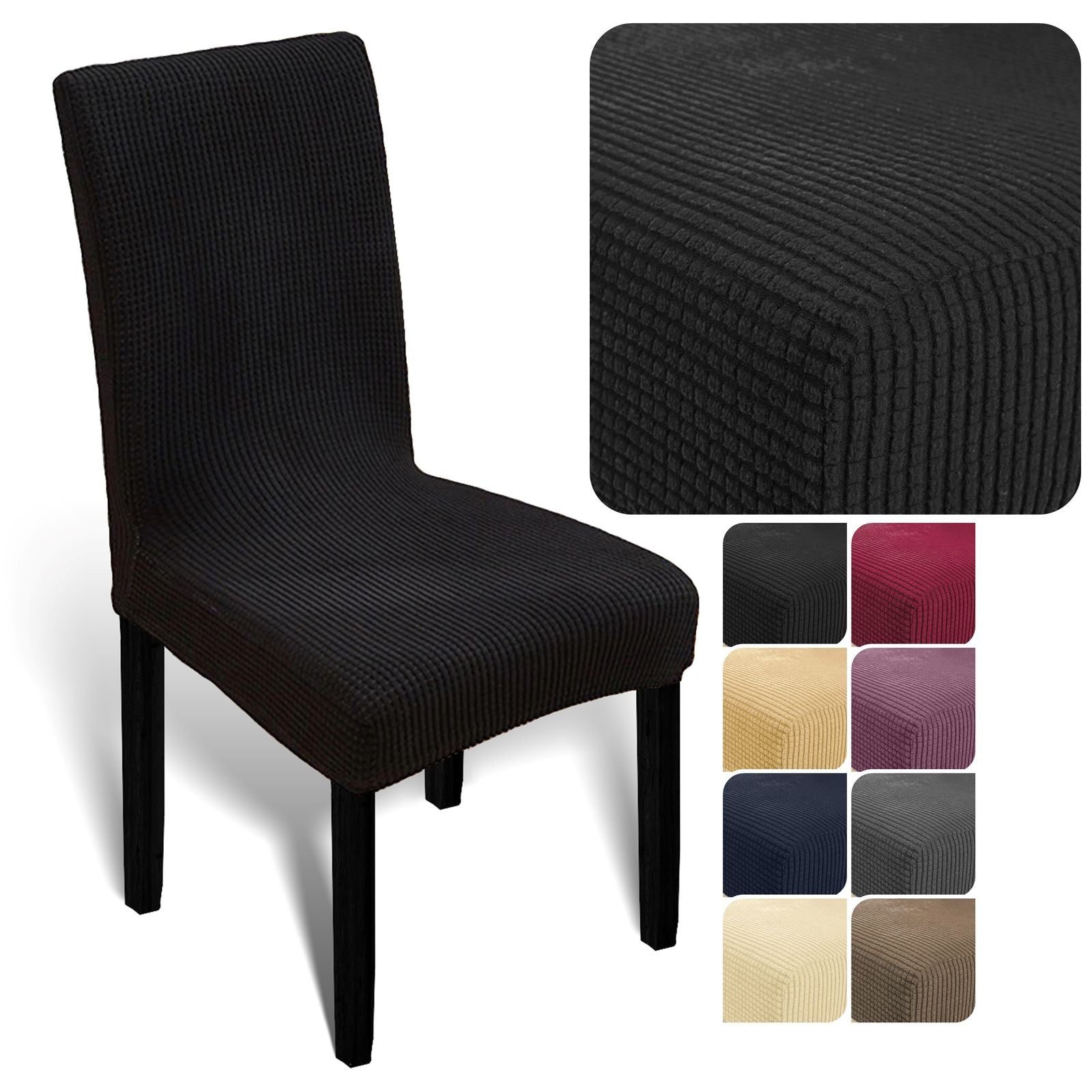 Stuhlhusse Universal Stretch Stuhlbezug Stuhlüberzug elastisch Spannbezug für Esszimmerstühle und Schwingstühle