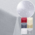 Tischdecke Gartentischdecke Leinen-Optik eckig rund oval mit Fleck-Schutz wasserabweisend easy-clean Effekt