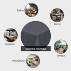 Tischdecke Gartentischdecke Leinen-Optik eckig rund oval mit Fleck-Schutz wasserabweisend easy-clean Effekt