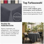 Tischdecke Gartentischdecke Leinen-Optik eckig rund oval mit Fleck-Schutz wasserabweisend easy-clean Effekt