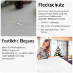 Tischdecke Gartentischdecke Leinen-Optik eckig rund oval mit Fleck-Schutz wasserabweisend easy-clean Effekt