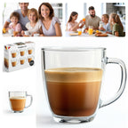 Henkelgläser 310 ml – Hitzebeständige Teegläser für Kaffee & Tee, spülmaschinenfest, klassisches Design