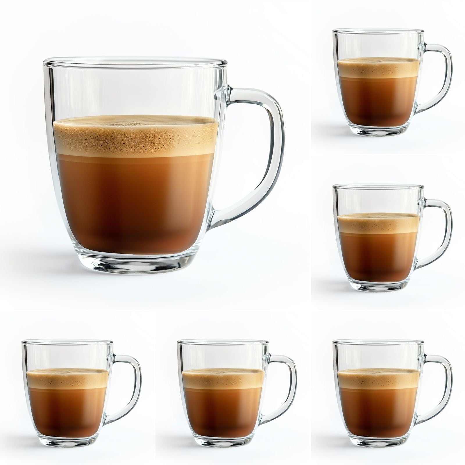 Henkelgläser 310 ml – Hitzebeständige Teegläser für Kaffee & Tee, spülmaschinenfest, klassisches Design