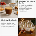 Henkelgläser 310 ml – Hitzebeständige Teegläser für Kaffee & Tee, spülmaschinenfest, klassisches Design