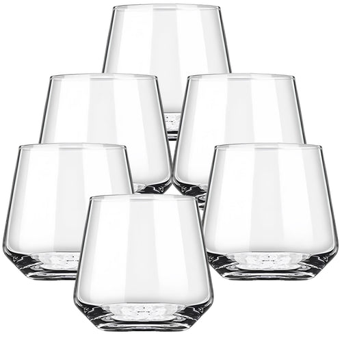Trinkgläser 385 ml – Moderne Wassergläser mit dickem Boden –