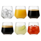 Trinkgläser Set Modernes Trinkgläser Set, 385 ml Klare Wassergläser mit dickem Boden, Perfekt für Cocktails, Wasser und Softdrinks, Spülmaschinenfest, Vielseitig