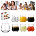 Trinkgläser Set Modernes Trinkgläser Set, 385 ml Klare Wassergläser mit dickem Boden, Perfekt für Cocktails, Wasser und Softdrinks, Spülmaschinenfest, Vielseitig