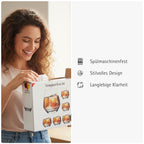 Trinkgläser Set Modernes Trinkgläser Set, 385 ml Klare Wassergläser mit dickem Boden, Perfekt für Cocktails, Wasser und Softdrinks, Spülmaschinenfest, Vielseitig