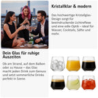 Trinkgläser Set Modernes Trinkgläser Set, 385 ml Klare Wassergläser mit dickem Boden, Perfekt für Cocktails, Wasser und Softdrinks, Spülmaschinenfest, Vielseitig